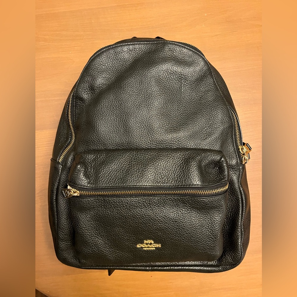 ‼️SOLD‼️Coach Black Leather Backpack